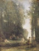 Jean Baptiste Camille  Corot Idylle antique (Cache-cache) (mk11) oil painting reproduction